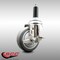 Service Caster 4 Inch 316SS Thermoplastic Rubber Swivel 7/8 Inch Expanding Stem Caster Brake SCC-SS316EX20S414-TPRB-TLB-78 - alternate 3